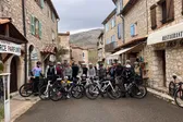 Gourdon, France, with cycling friends.