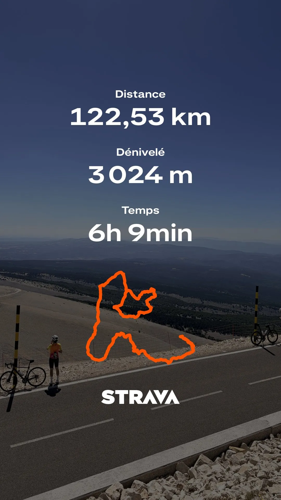 Strava recap: 122,53 km, 3 024 m, 6h09
