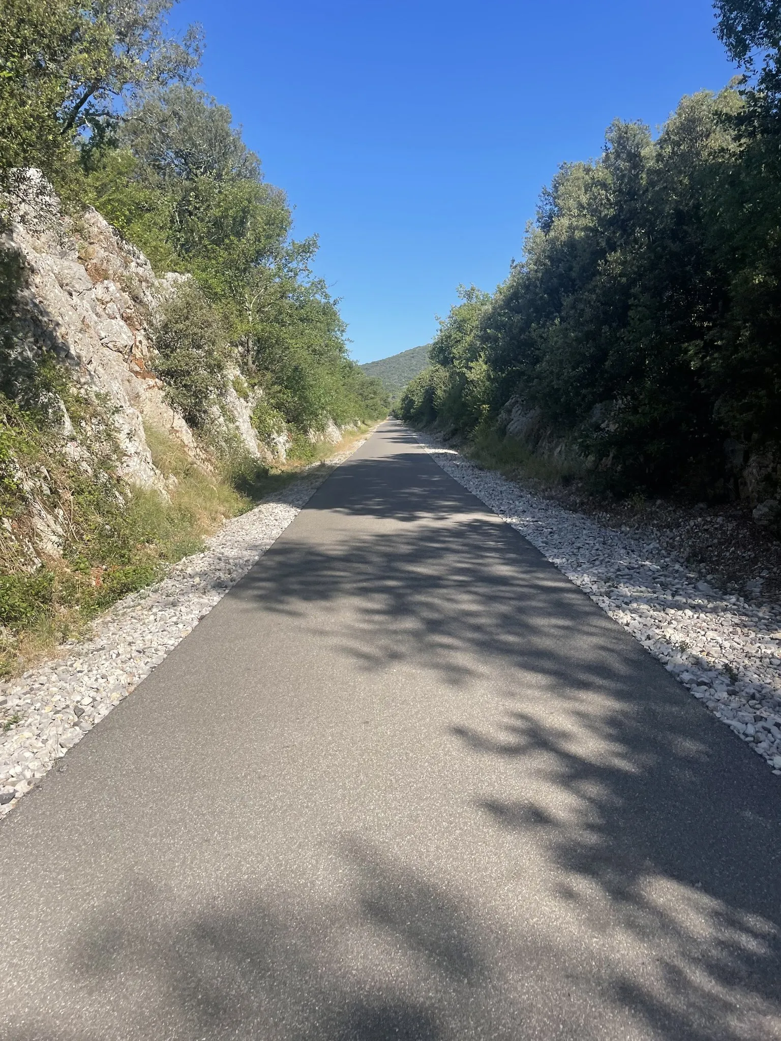 The voie verte, an old railway line turned into a cycle path