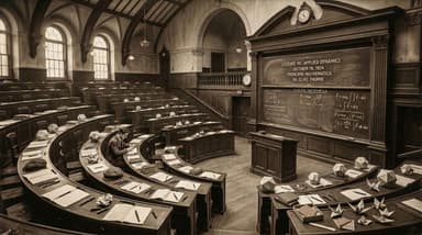 A student in a classroom in doing an origami during a class break.